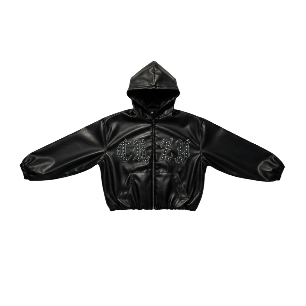 BOMBE À PAILLETTES LEATHER JACKET